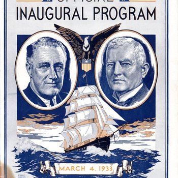 1933 Official Inaugural Program, front cover