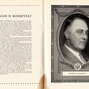 1933 Official Inaugural Program, page 4-5