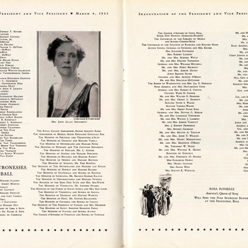 1933 Official Inaugural Program, page 18-19