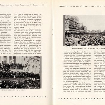 1933 Official Inaugural Program, page 28-29