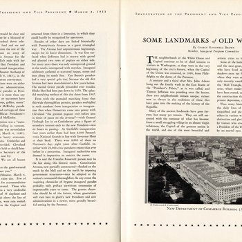 1933 Official Inaugural Program, page 40-41
