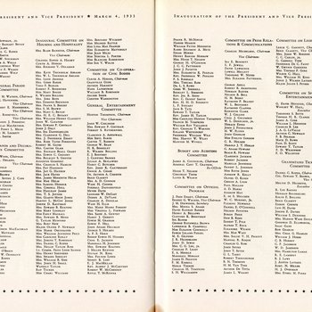 1933 Official Inaugural Program, page 50-51