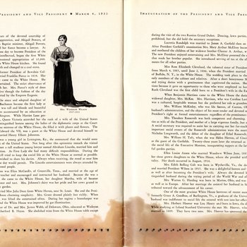 1933 Official Inaugural Program, page 62-63