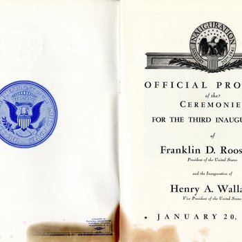 1941 Official Inaugural Program, page 1