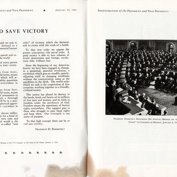 1941 Official Inaugural Program, page 2-3