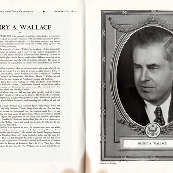 1941 Official Inaugural Program, page 6-7