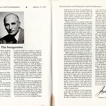 1941 Official Inaugural Program, page 10-11