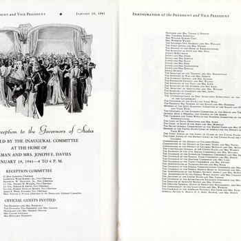 1941 Official Inaugural Program, page 18-19