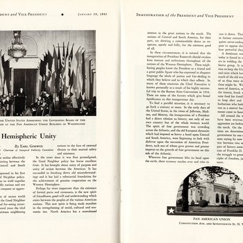 1941 Official Inaugural Program, page 26-27