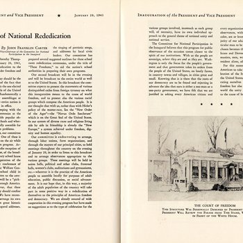 1941 Official Inaugural Program, page 38-39