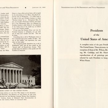 1941 Official Inaugural Program, page 42-43