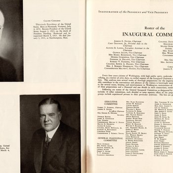 1941 Official Inaugural Program, page 58-59