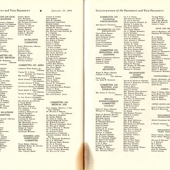 1941 Official Inaugural Program, page 62-63
