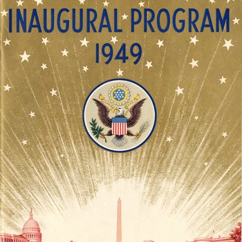 1949 Official Inaugural Program, front cover