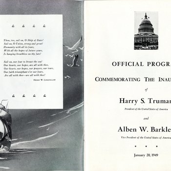 1949 Official Inaugural Program, page 1