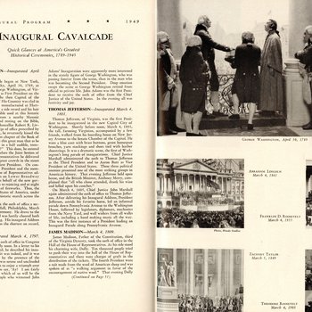 1949 Official Inaugural Program, page 28-29