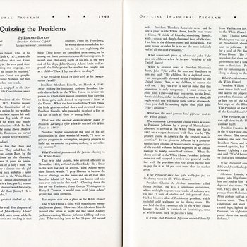 1949 Official Inaugural Program, page 46-47