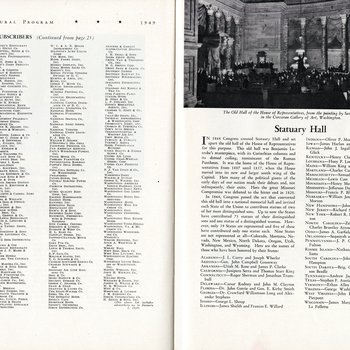 1949 Official Inaugural Program, page 50-51