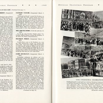 1949 Official Inaugural Program, page 56-57