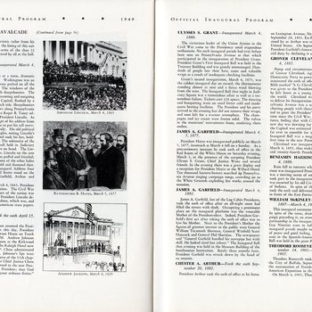 1949 Official Inaugural Program, page 58-59