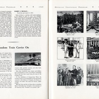 1949 Official Inaugural Program, page 62-63