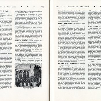 1949 Official Inaugural Program, page 64-65