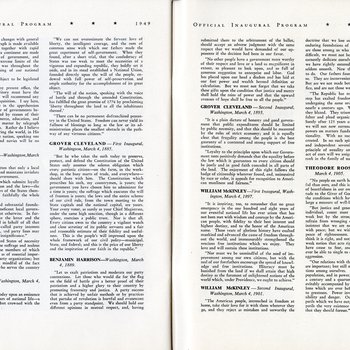 1949 Official Inaugural Program, page 68-69