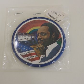 Now Is The Time - Jesse Jackson for President campaign button