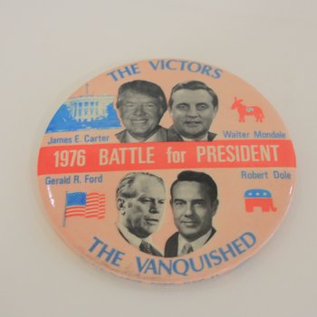 1976 Battle for President campaign button