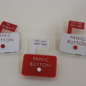 Don't Panic, Back Jimmy campaign buttons