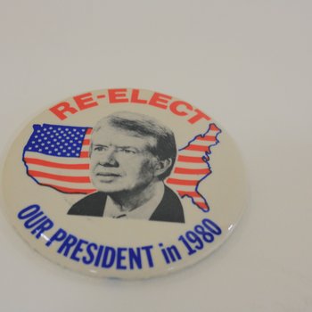 Re-elect Our President in 1980 campaign button
