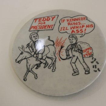 Teddy for President campaign button