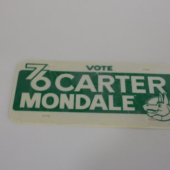 Vote Carter-Mondale '76 license plate