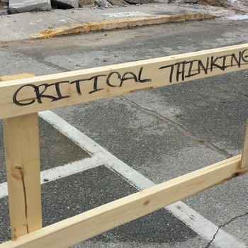 "Use Critical Thinking" Sign