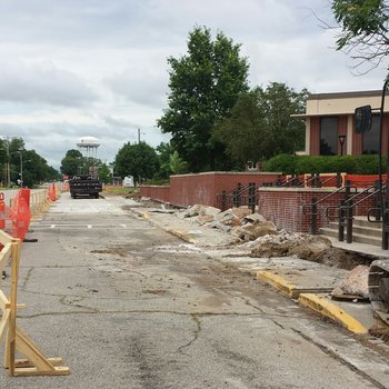 Sidewalk Construction in Front of Library 2