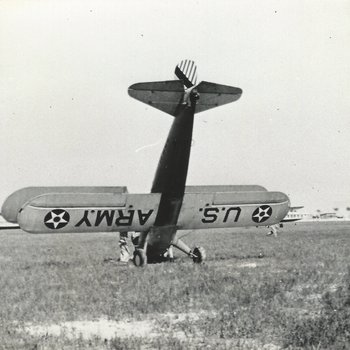 102 Stearman PT-17 nose down.