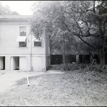 Deteriorating Back Entrance to Vacant Biglow-Helms Mansion in Tampa, Florida, B