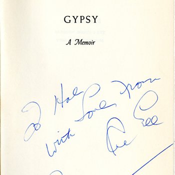 Gypsy Rose Lee, Gypsy, signed