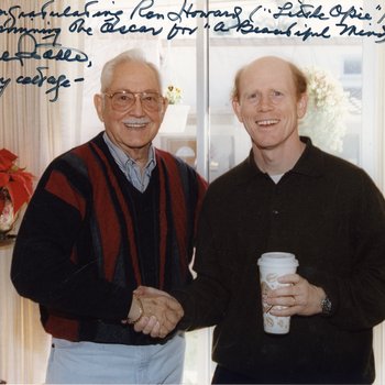 Hal Riddle and Ron Howard, photograph