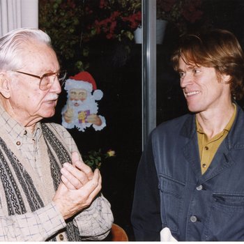 Hal Riddle and Willem Dafoe, photograph