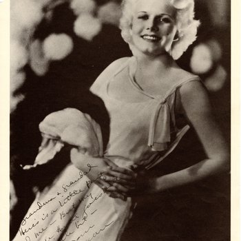 Jean Harlow, autograph