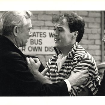 Hal Riddle and Michael Keaton, Johnny Dangerously (1984)