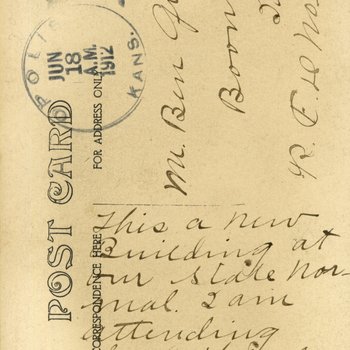 Whitesitt Sketch Postcard, Back