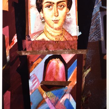 04. Roman Portrait with Pink Tulip