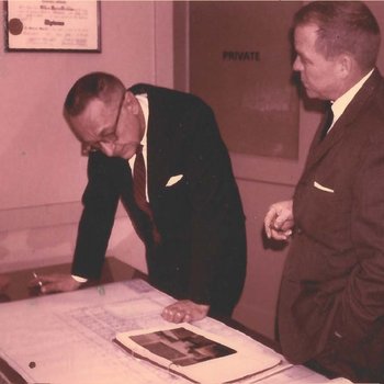 Dr. Kobisk and Bill Shannon, chief architect