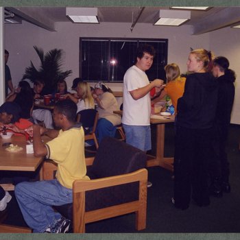 Students in Osprey Crossings' Kitchen, 2001