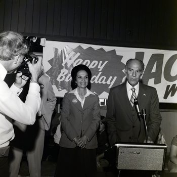 Jack Eckerd and Paula Hawkins at Birthday Campaign Event, B