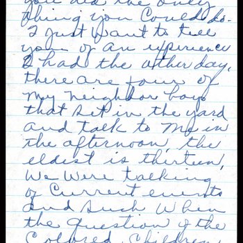 Letter to Governor Frank Clement from Mr. and Mrs. Jesse L. Byrn of Camden, Tenn., 1956, page 2