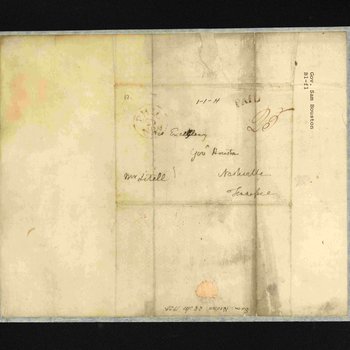 Letter to Governor Sam Houston from Sam Brown of Philadelphia, Penn., 1827, page 1