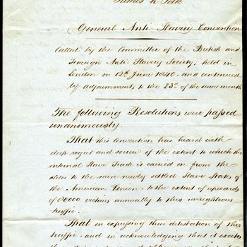Letter to Governor Polk from Thomas Clarkson, president of the Convention of Friends of the Negro from the British & Foreign Anti-Slavery Society, 1840, page 5